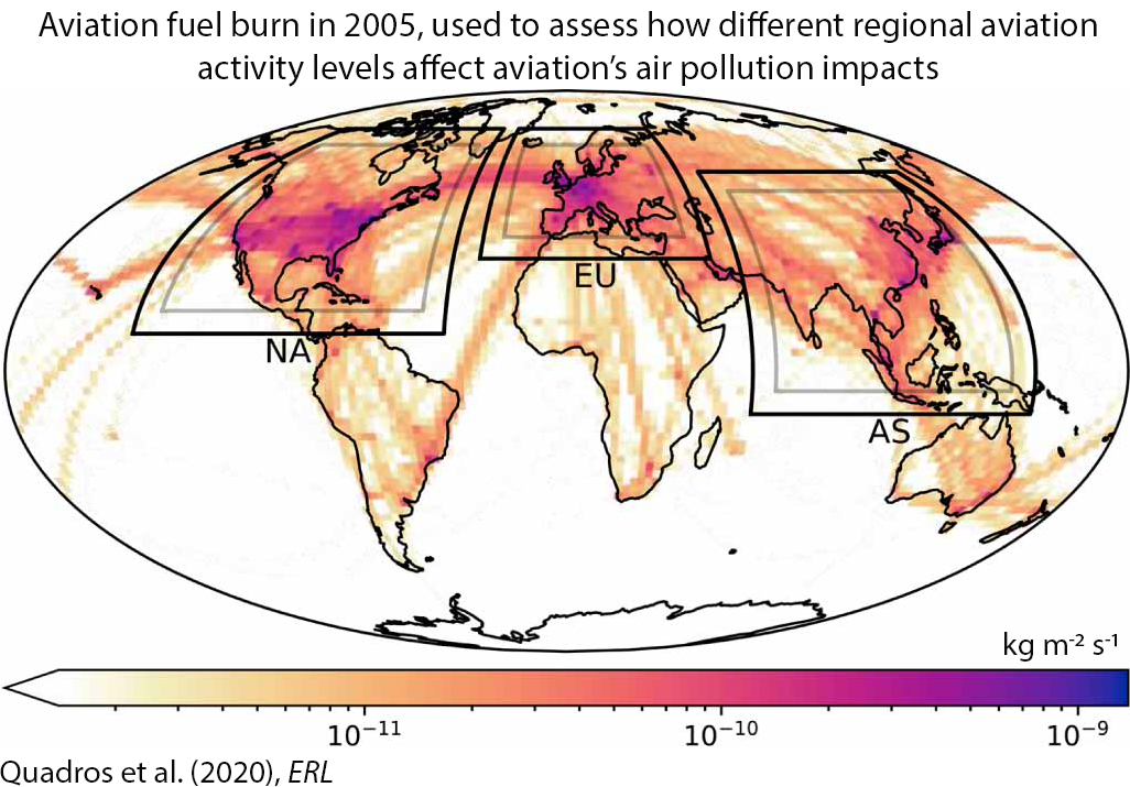 Aviation emissions and their atmospheric impacts